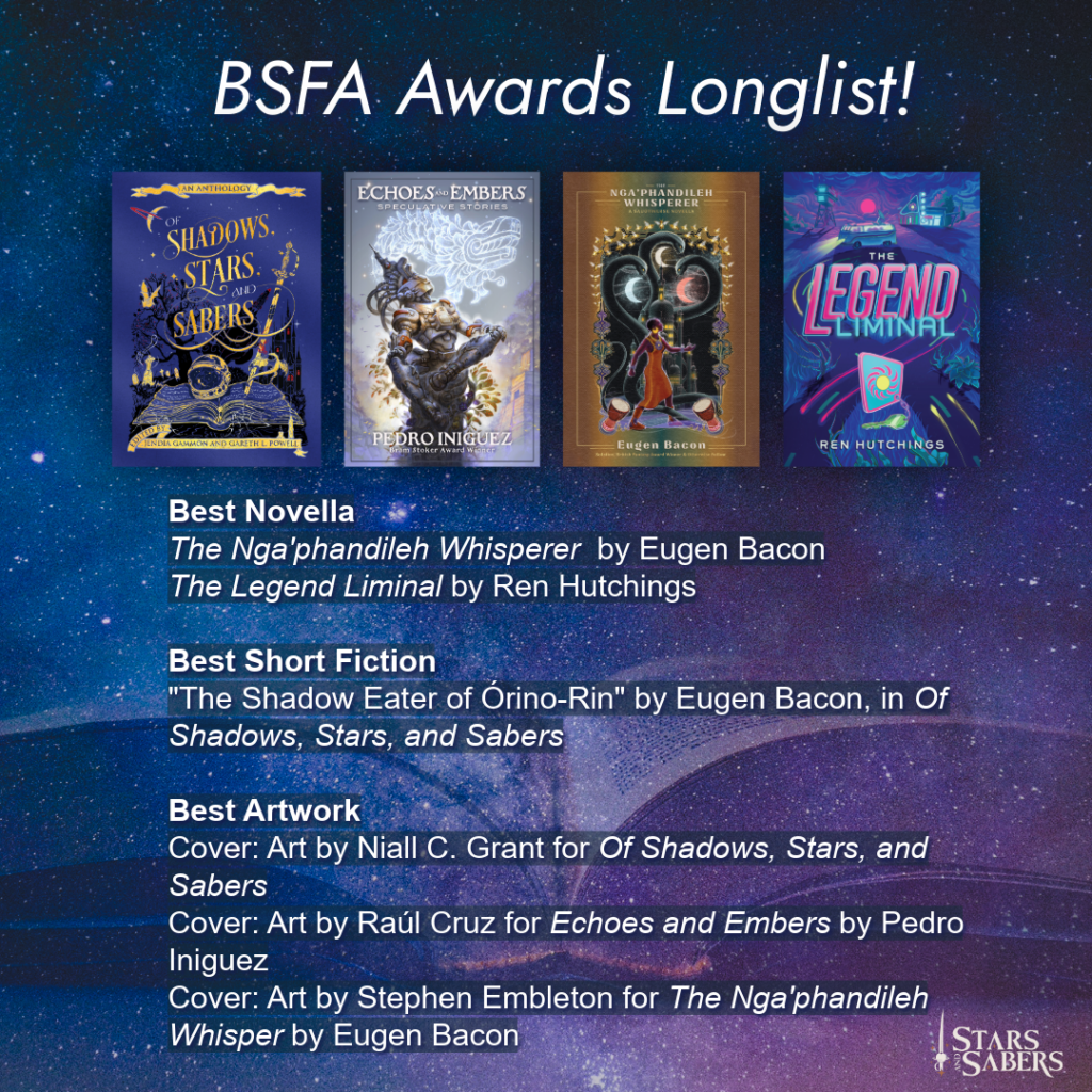 BSFA Nominations for Stars and Sabers Publishing