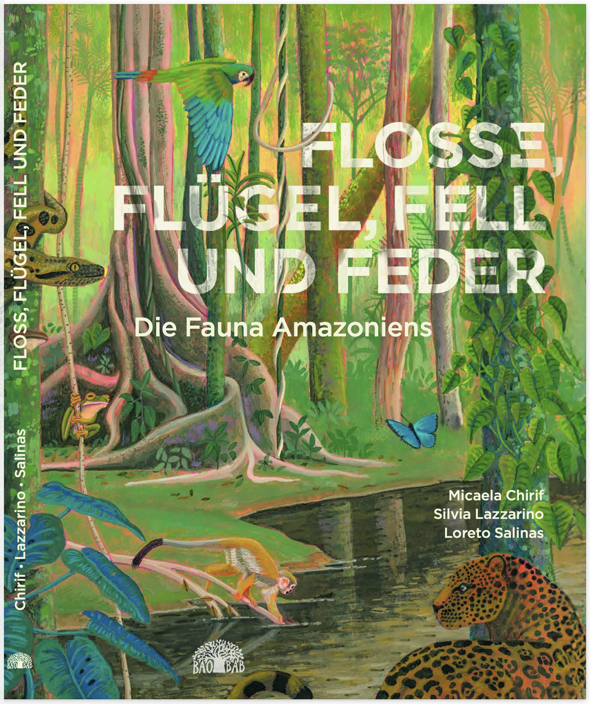 Cover of Loreto's book Vida y costumbres de los animales de la Amazonía (Swiss Translation)

English: Life and Customs of the Animals of Amazonia.